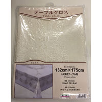 明和グラビア レーステーブルクロス(1枚もの)エルバ クリーム 132 116207 1枚
