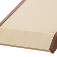 スマイル 滑り止め付き 木製つり銭トレー ブラウン 719463 1個