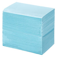 川西工業 ディスポ 紙エプロン 3層タイプ ブルー 500枚 #4501 1箱(500枚入)