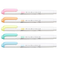 ゼブラ 蛍光ペン マイルドライナー ほんのり蛍光色 5色セット N WKT7-5C-N 1パック（5色入）