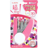 ライオン事務器 かるホッチ ホッチキス(ステープラ) 30枚とじ FS-30N ピンク 20413 1セット(3台)