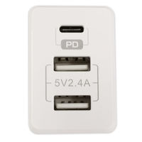 磁気研究所 USB PD対応 Type-C/A 32W AC充電器 ML-PDC1U2P32WH 1個