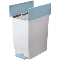 リス 抗菌 棚下で使えるペダルダストボックス45L ニーナカラー ブルー 1個 オリジナル ゴミ箱 日本製 幅270×奥行425×高さ480mm オリジナル