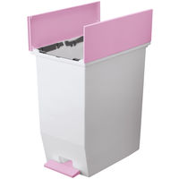 リス 抗菌 棚下で使えるペダルダストボックス45L ニーナカラー ピンク 1個 オリジナル ゴミ箱 日本製 幅270×奥行425×高さ480mm オリジナル