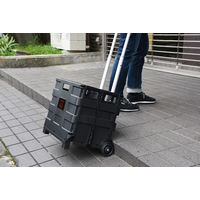 YAMAZEN オリコンカート((コンテナキャリー) 黒色 耐荷重25KG/容積26L 1箱（6台:1台×6）