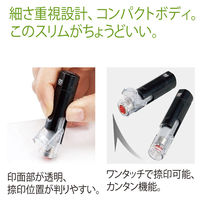 サンビー クイックC6 記帳印タイプ ブラック 控 インク朱 QC6-019 1個（直送品）