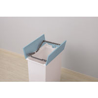 リス 抗菌 棚下で使えるペダルダストボックス45L ニーナカラー 3色セット（ピンク･ブルー･グリーン）オリジナル 左右両開き ペタル式 オリジナル