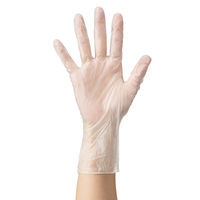 川西工業 ビニール使いきり手袋 粉なし 100枚入 S クリア #2023 1箱(100枚入)