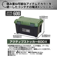 JEJアステージ アクティブストッカー600X（耐荷重80Kg） ブラックグリーン 1箱（6個）