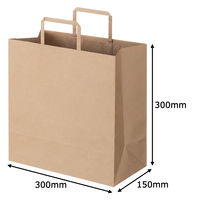 【紙袋】スーパーバッグ 平紐 クラフト紙手提袋ベーシックタイプ 「To Go」 300×300×150mm 1袋（50枚入）