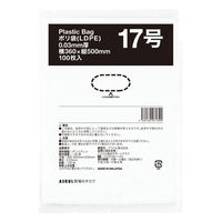 「現場のチカラ」ポリ袋(規格袋)　LDPE・透明　0.03mm厚  17号360×500mm1セット（3000枚：1500枚入×2箱）  オリジナル