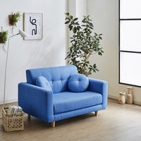 後藤家具物産 多機能ソファー 幅1200mm ブルー SO-SM-BL 1台（直送品）