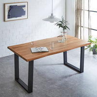 後藤家具物産 一枚板風 ダイニングテーブル 幅2100×奥行850×高さ710mm ナチュラル VT-01-210 1台（直送品）