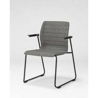 中央可鍛工業 ラウンジミーティングチェア グレー LN-2FA 1セット(2脚入)（取寄品）