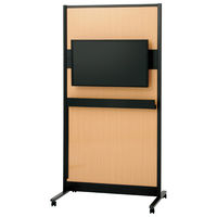 プラス ディスプレイパーティション 木目 幅950×奥行560×高さ1840mm WBC-D-0918MMK 1台（直送品）