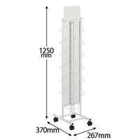 テラモト 両面パンフレットスタンド(1列6段) ホワイト OT9801560 1台