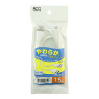 ナカバヤシ やわらかシリコン USB TypeーCケーブル 1.5m ホワイト USB-YCA15/WH 1個