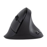 ナカバヤシ 無線静音 5ボタン BlueLED エルゴノミクスマウス ブラック MUS-RKF251BK 1個