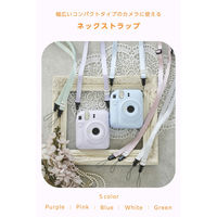 カメラストラップ 首掛け / 肩掛け / たすき掛け チェキ instax パープル IC-STSDM12PU エレコム 1個（直送品）