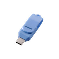 USBメモリ 64GB USB Type-C 高速転送 回転式コネクタ ブルー MF-CEU3064GBU エレコム 1個（直送品）