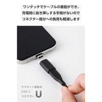 USB-C マグネット 変換アダプタ 100W PD対応 着脱式コネクタ ブラック MPA-CECMAADBK エレコム 1個（直送品）