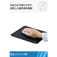 マウスパッド 布製 撥水 高耐久 ほつれにくい 滑り止め 抗菌 黒×白 MP-LMWDBK エレコム 1個（直送品）