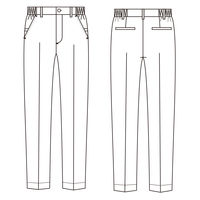 セブンユニフォーム スーパーストレッチ男女兼用センタープレスパンツ脇ゴム仕様 /S チャコールグレー GL7026-8 1枚（直送品）