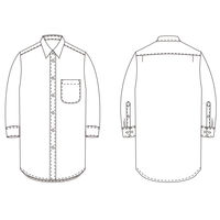 セブンユニフォーム 男女兼用レギュラーカラー七分袖シャツ/Lサイズ サックス GH7023-3 1セット(2枚)（直送品）