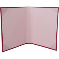 美濃商会 証書ファイル レザックブックタイプ 赤 8261 1セット(5冊)（直送品）