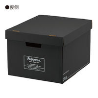 フェローズ バンカーズボックス フタ付き A4サイズ 703Sボックス ブラック 黒 FE-100143095 1セット(3枚入)