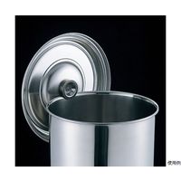 赤川器物製作所 AG 18ー8丸キッチンポット 13L 手付 AA0047 1個 69-7272-92（直送品）
