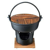 いろり鍋 囲炉裏 鍋 16cm 木蓋付き IH ガス火対応 3983 1セット（1個×5） イシガキ