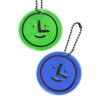 (らこれキッズ)KIDSくん顔リフレクター ブルー 反射板 LAKOLE/ラコレ