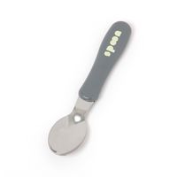 (らこれキッズ)カラーハンドルスプーン チャコール LAKOLE/ラコレ
