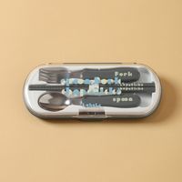 (らこれキッズ)ブロックロゴカトラリートリオセット チャコール LAKOLE/ラコレ