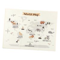 (らこれキッズ)世界地図ラグ アニマル LAKOLE/ラコレ