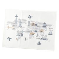 (らこれキッズ)世界地図ラグ シンボル LAKOLE/ラコレ