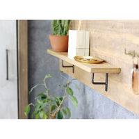 クレエ 棚受け ブラケットM Bタイプ L型 アイアン 436121 1個（直送品）