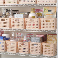 【収納ボックス】 イノマタ化学 ストックバスケットディープ ライトピンク 4577 1個