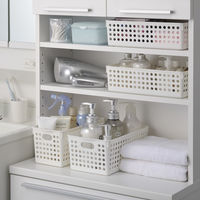 【収納ボックス】 イノマタ化学 ストックバスケットA4 ホワイト 4570 1個