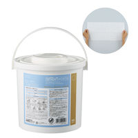 ウェットティッシュ アルコール 雑巾のように使える 超大判ウェットシート ウィルス除去 バケツタイプ 大容量 1個（100枚入）コクヨ