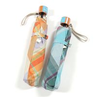 晴雨兼用 ビッグタータンチェックミニ傘 グリーン studio CLIP