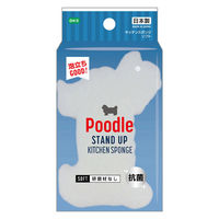 キッチンスポンジ ソフト ホワイト 犬 研磨材なし 抗菌 日本製 1セット（1個×5）オーエ
