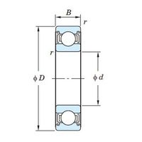 エスコ [628ZZ] 密封型ミニチュアベアリング EA966AM-86A 1個（直送品）