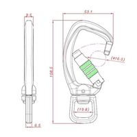エスコ 800ー1200mm セーフティーツールランヤード EA983SP-1A 1個（直送品）