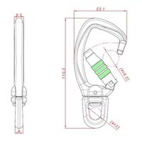 エスコ 100ー1700mm セーフティーツールランヤード EA983SP-24A 1個（直送品）