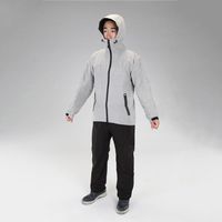 エスコ [3L] 透湿型レインウェアー(シルバー) EA996XB-54A 1着（直送品）