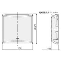 エスコ 238x238mm 換気口用フィルター換気カバー EA997MJ-12A 1パック（直送品）
