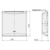 エスコ 175x175mm 換気口用フィルター換気カバー EA997MJ-11A 1パック（直送品）