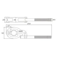 エスコ 250mm/呼25 化粧管専用グリップレンチ EA546DK-52 1丁（直送品）
